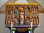 Fanefjord Kirke Ansicht Reiseführer  von Dänemark Der Altar des Gotteshauses